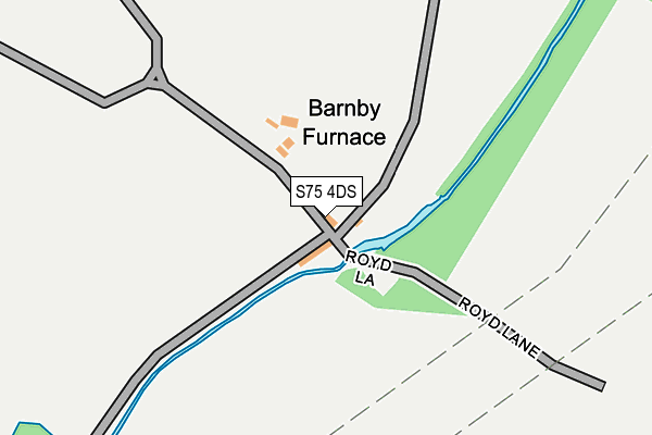 S75 4DS map - OS OpenMap – Local (Ordnance Survey)