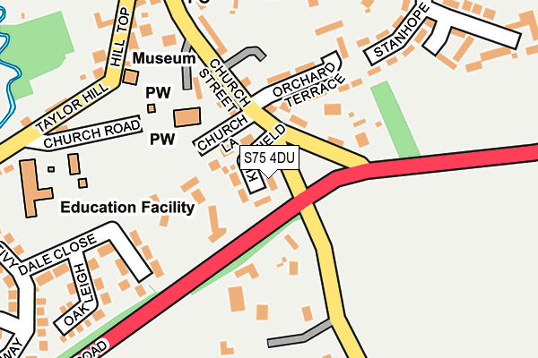 S75 4DU map - OS OpenMap – Local (Ordnance Survey)