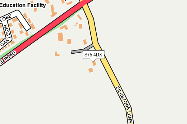 S75 4DX map - OS OpenMap – Local (Ordnance Survey)
