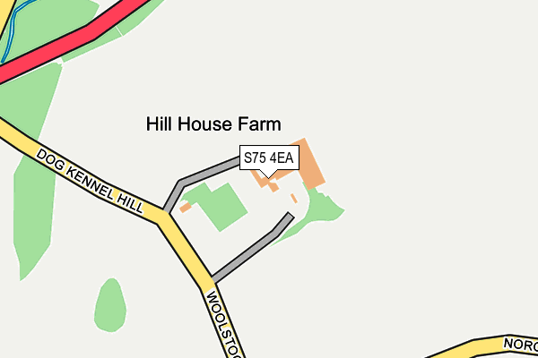 S75 4EA map - OS OpenMap – Local (Ordnance Survey)