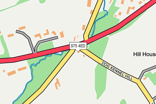 S75 4ED map - OS OpenMap – Local (Ordnance Survey)