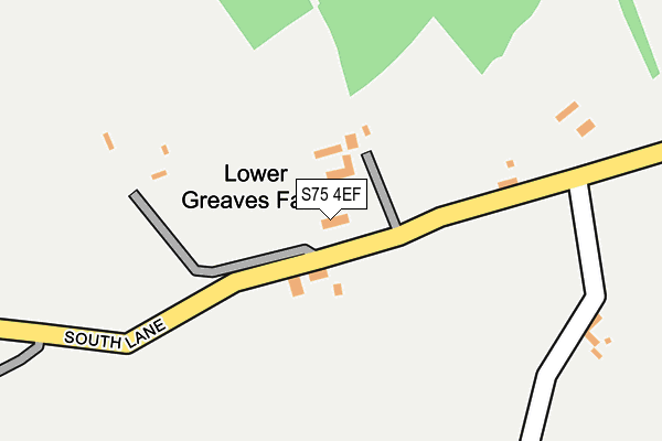 S75 4EF map - OS OpenMap – Local (Ordnance Survey)