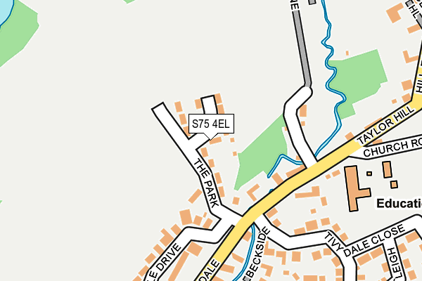 S75 4EL map - OS OpenMap – Local (Ordnance Survey)