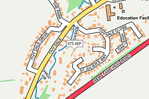 S75 4EP map - OS OpenMap – Local (Ordnance Survey)