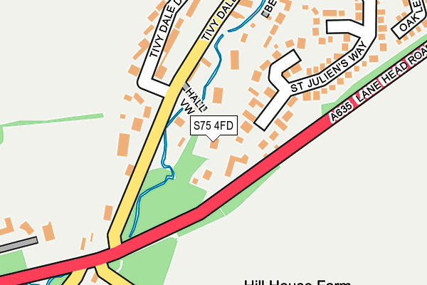 S75 4FD map - OS OpenMap – Local (Ordnance Survey)