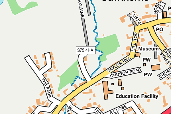 S75 4HA map - OS OpenMap – Local (Ordnance Survey)