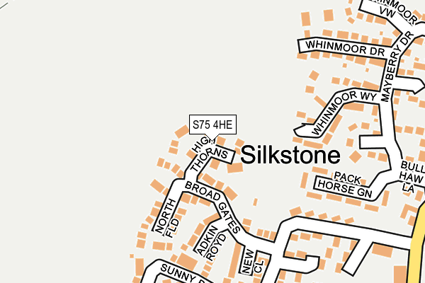 S75 4HE map - OS OpenMap – Local (Ordnance Survey)