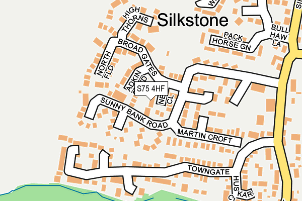 S75 4HF map - OS OpenMap – Local (Ordnance Survey)