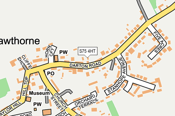 S75 4HT map - OS OpenMap – Local (Ordnance Survey)