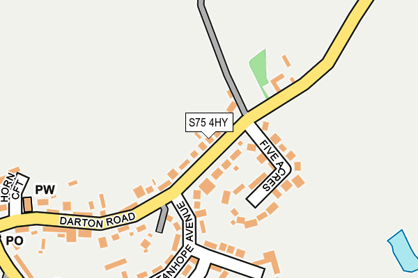 S75 4HY map - OS OpenMap – Local (Ordnance Survey)