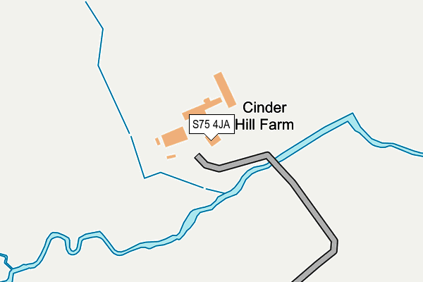 S75 4JA map - OS OpenMap – Local (Ordnance Survey)