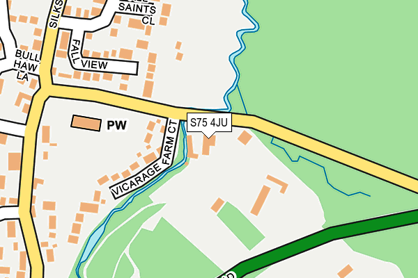 S75 4JU map - OS OpenMap – Local (Ordnance Survey)