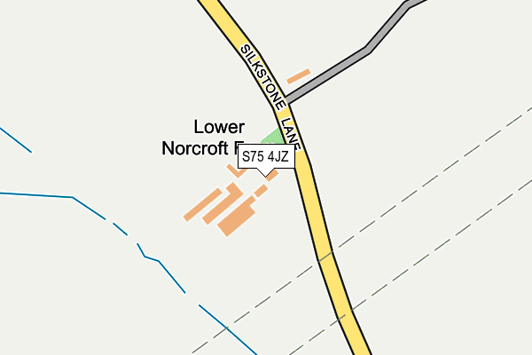 S75 4JZ map - OS OpenMap – Local (Ordnance Survey)