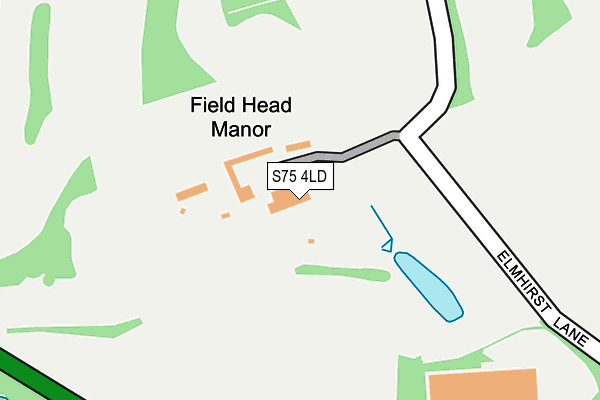 S75 4LD map - OS OpenMap – Local (Ordnance Survey)