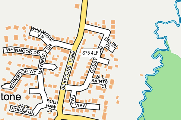 S75 4LF map - OS OpenMap – Local (Ordnance Survey)