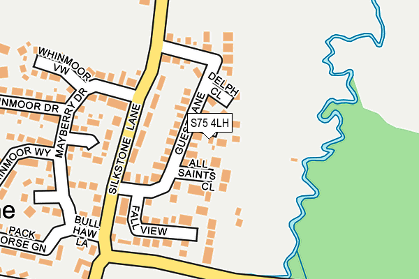 S75 4LH map - OS OpenMap – Local (Ordnance Survey)