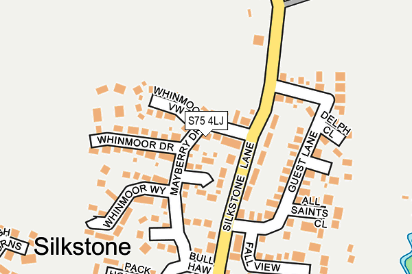 S75 4LJ map - OS OpenMap – Local (Ordnance Survey)