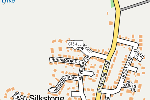 S75 4LL map - OS OpenMap – Local (Ordnance Survey)