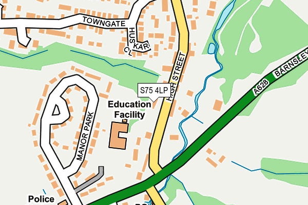 S75 4LP map - OS OpenMap – Local (Ordnance Survey)