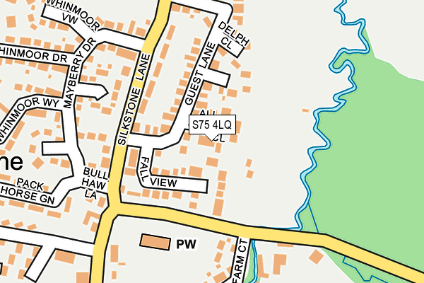 S75 4LQ map - OS OpenMap – Local (Ordnance Survey)