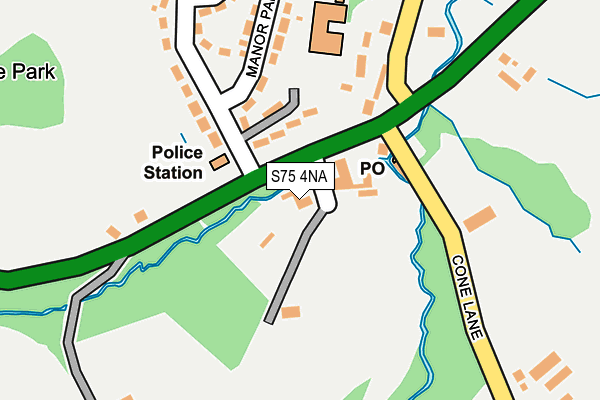 S75 4NA map - OS OpenMap – Local (Ordnance Survey)