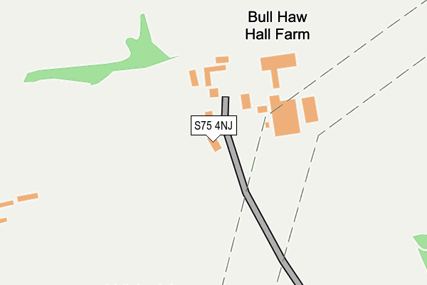 S75 4NJ map - OS OpenMap – Local (Ordnance Survey)