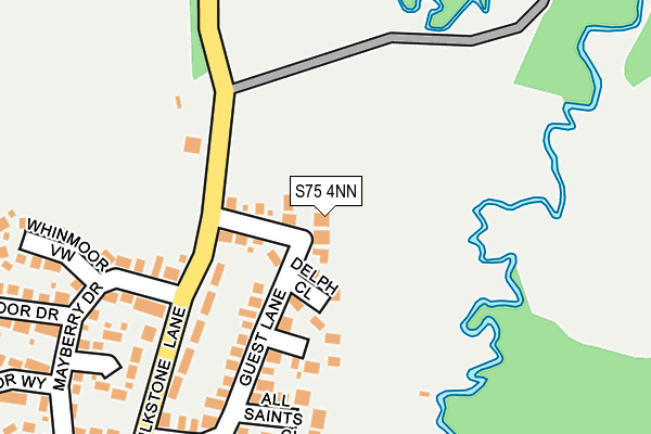 S75 4NN map - OS OpenMap – Local (Ordnance Survey)