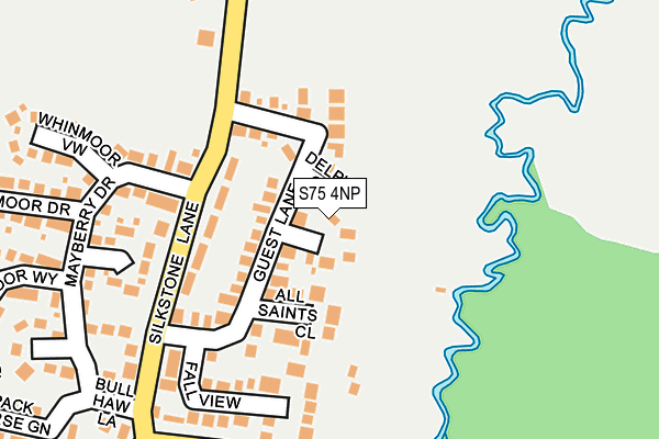 S75 4NP map - OS OpenMap – Local (Ordnance Survey)