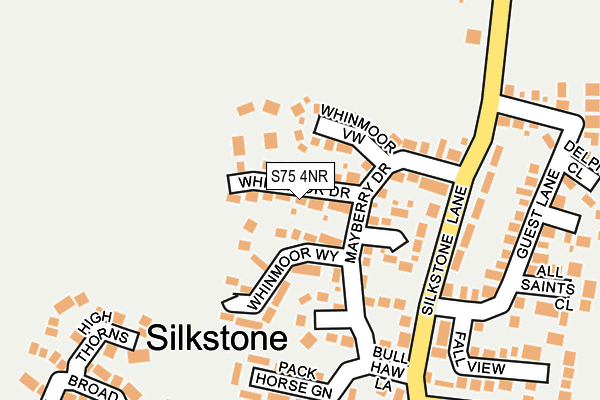 S75 4NR map - OS OpenMap – Local (Ordnance Survey)