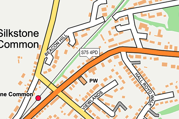 S75 4PD map - OS OpenMap – Local (Ordnance Survey)