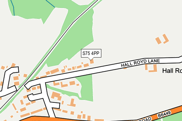 S75 4PP map - OS OpenMap – Local (Ordnance Survey)