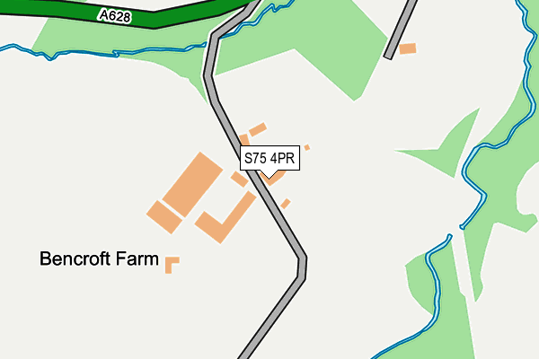 S75 4PR map - OS OpenMap – Local (Ordnance Survey)