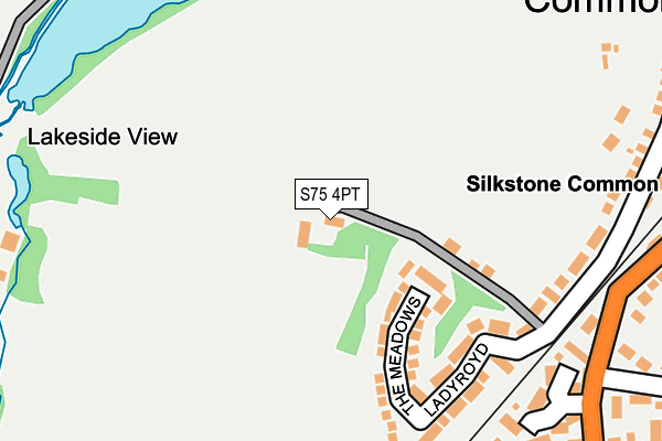 S75 4PT map - OS OpenMap – Local (Ordnance Survey)