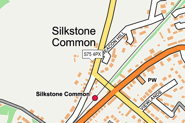 S75 4PX map - OS OpenMap – Local (Ordnance Survey)