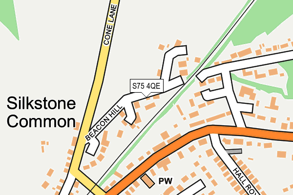 S75 4QE map - OS OpenMap – Local (Ordnance Survey)