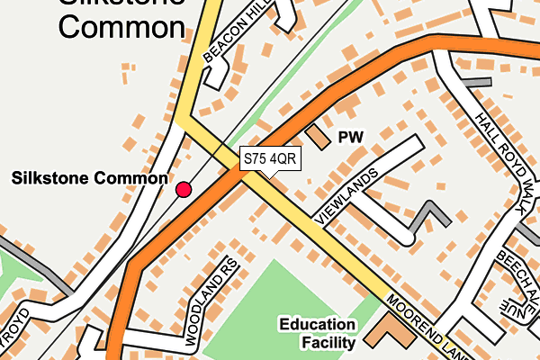 S75 4QR map - OS OpenMap – Local (Ordnance Survey)