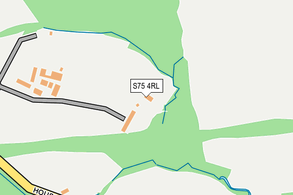 S75 4RL map - OS OpenMap – Local (Ordnance Survey)