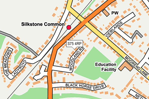 S75 4RP map - OS OpenMap – Local (Ordnance Survey)