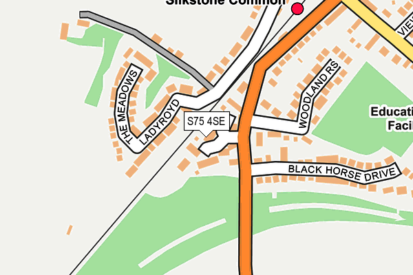 S75 4SE map - OS OpenMap – Local (Ordnance Survey)