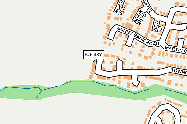 S75 4SY map - OS OpenMap – Local (Ordnance Survey)