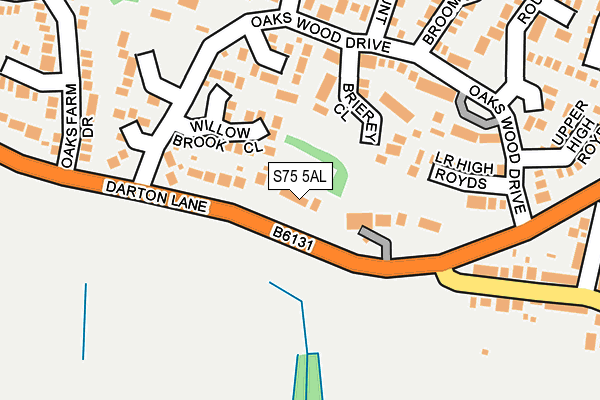 S75 5AL map - OS OpenMap – Local (Ordnance Survey)