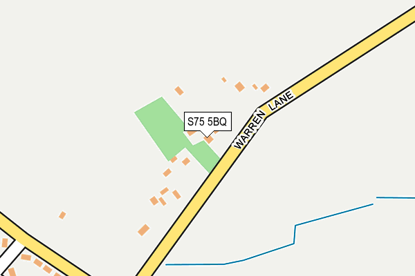 S75 5BQ map - OS OpenMap – Local (Ordnance Survey)