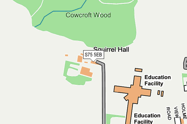 S75 5EB map - OS OpenMap – Local (Ordnance Survey)