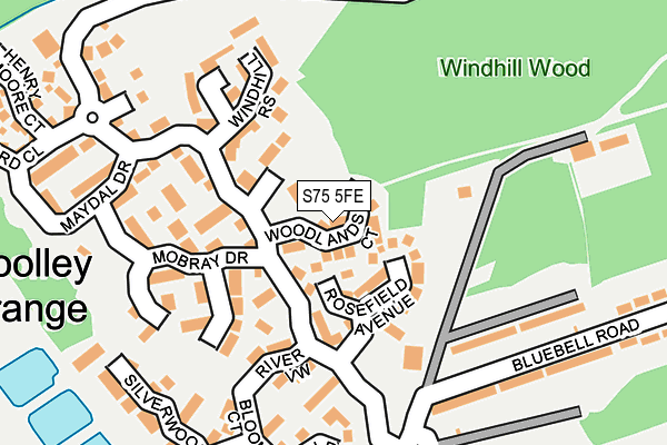 S75 5FE map - OS OpenMap – Local (Ordnance Survey)