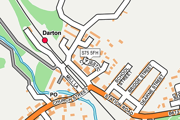 S75 5FH map - OS OpenMap – Local (Ordnance Survey)