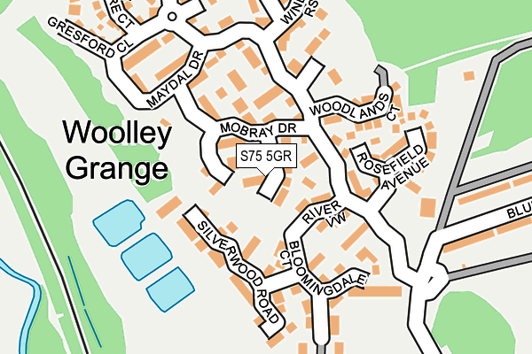 S75 5GR map - OS OpenMap – Local (Ordnance Survey)