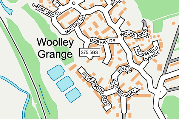 S75 5GS map - OS OpenMap – Local (Ordnance Survey)