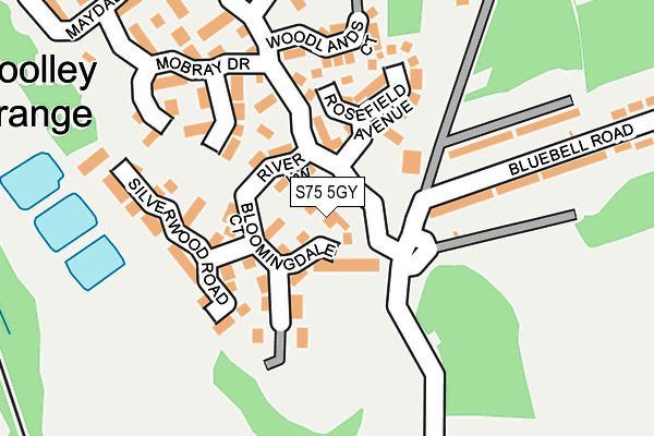 S75 5GY map - OS OpenMap – Local (Ordnance Survey)