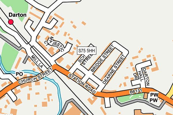 S75 5HH map - OS OpenMap – Local (Ordnance Survey)