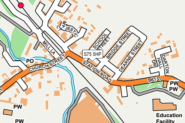 S75 5HP map - OS OpenMap – Local (Ordnance Survey)
